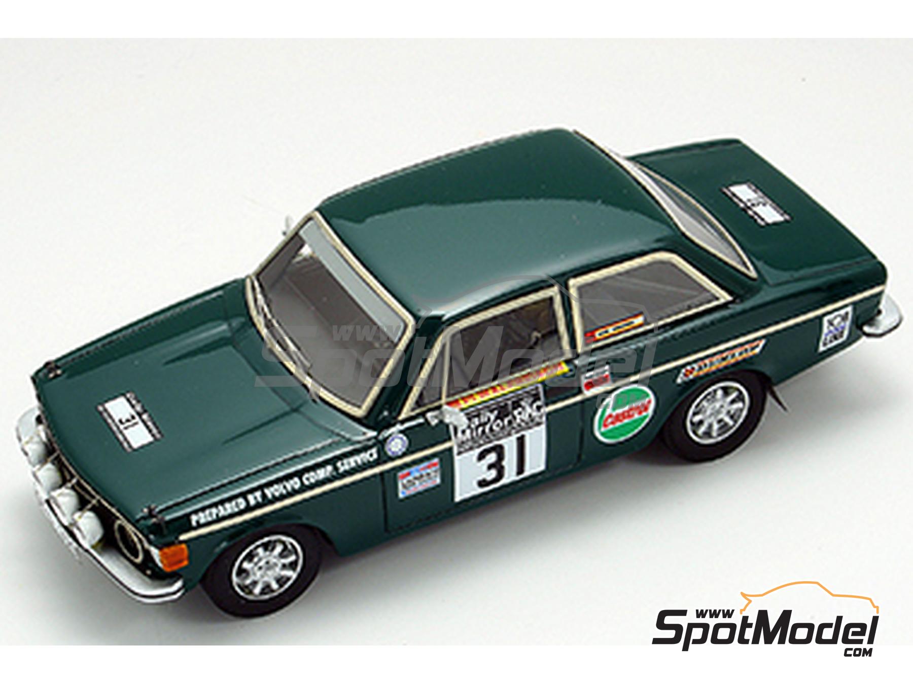 Volvo 142 sponsored by Castrol - Daily Mirror RAC Rally 1973. Car scale  model kit in 1/43 scale manufactured by Arena Modelli (ref. ARE645)